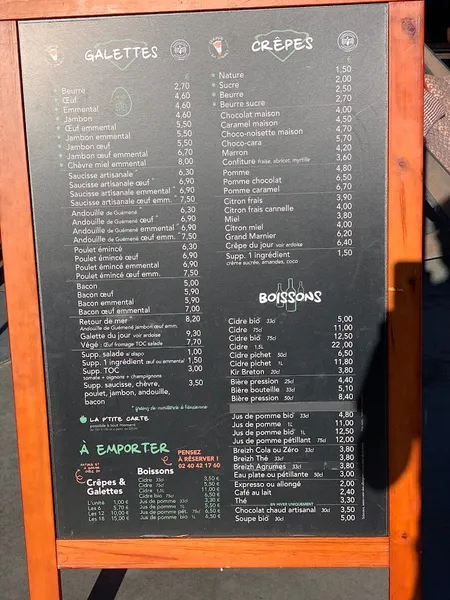 menu 1 of Crêperie Barapom Saint-Nazaire