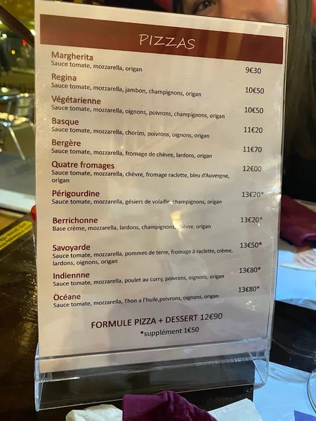 menu 0 of Restaurant Aux Tonneaux