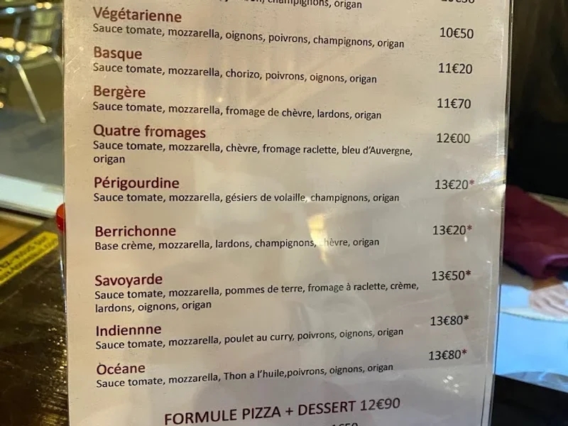menu 0 of Restaurant Aux Tonneaux