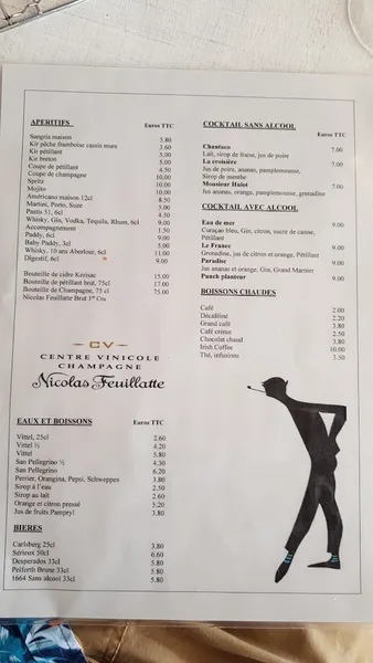 menu 0 of Le France - Restaurant de plage