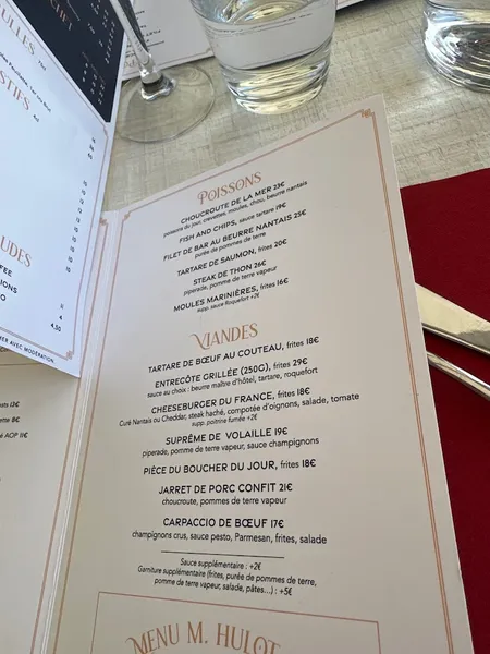 menu 1 of Le France - Restaurant de plage