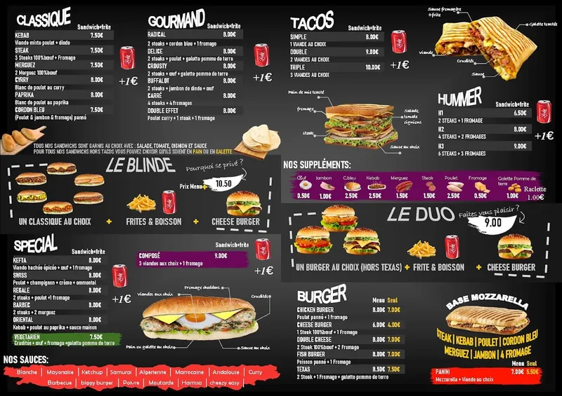 menu 0 of Le Palmier