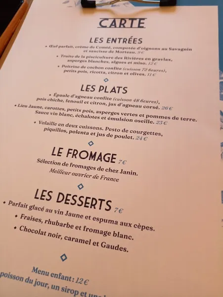 menu 0 of Le Coin d'en Haut