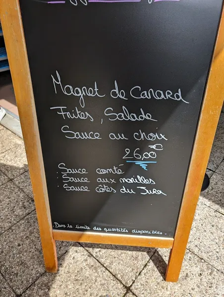 menu 2 of Le Regardoir Sarl