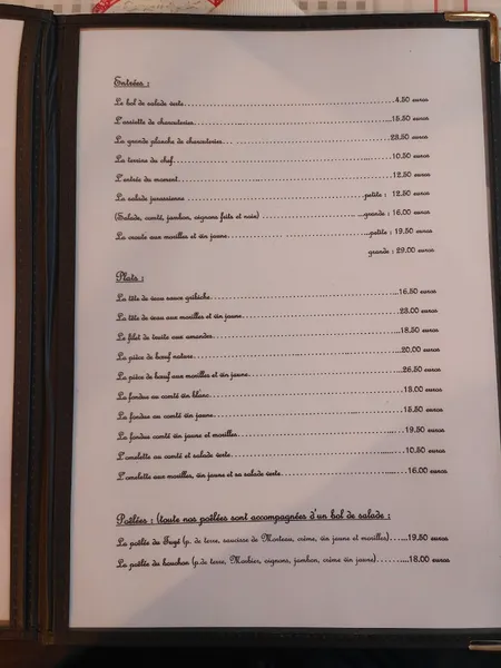 menu 1 of Le Bouchon des Radeliers