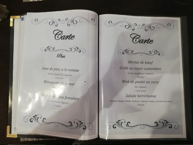 menu 1 of Le béguin