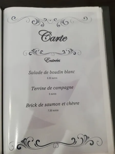 menu 2 of Le béguin