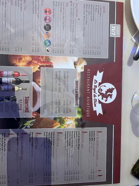 menu 1 of Royal de Chine
