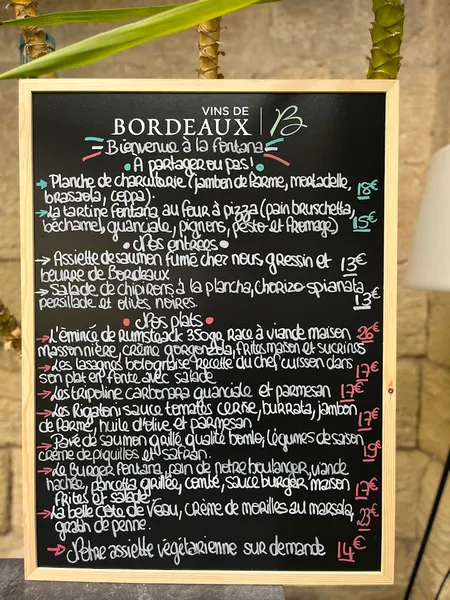 menu 0 of Restaurant La Fontana