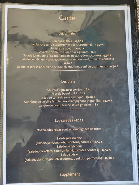 menu 0 of La Téranga