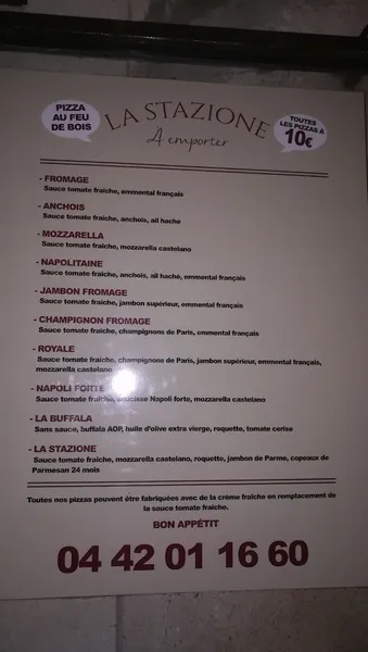 menu 1 of La Stazione
