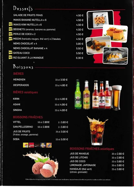 menu 1 of Sushi Thaï 25