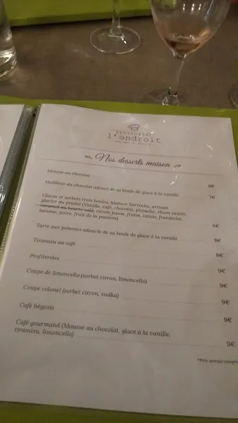 menu 1 of L'Endroit Sanary