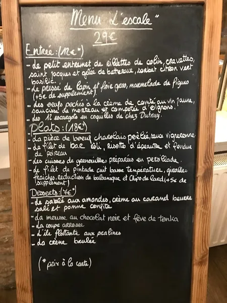 menu 1 of Restaurant L’Escale