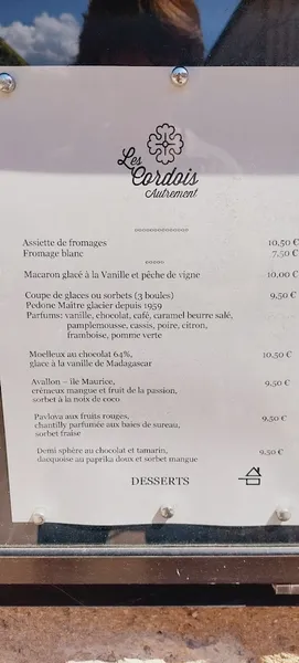 menu 2 of Les Cordois Autrement