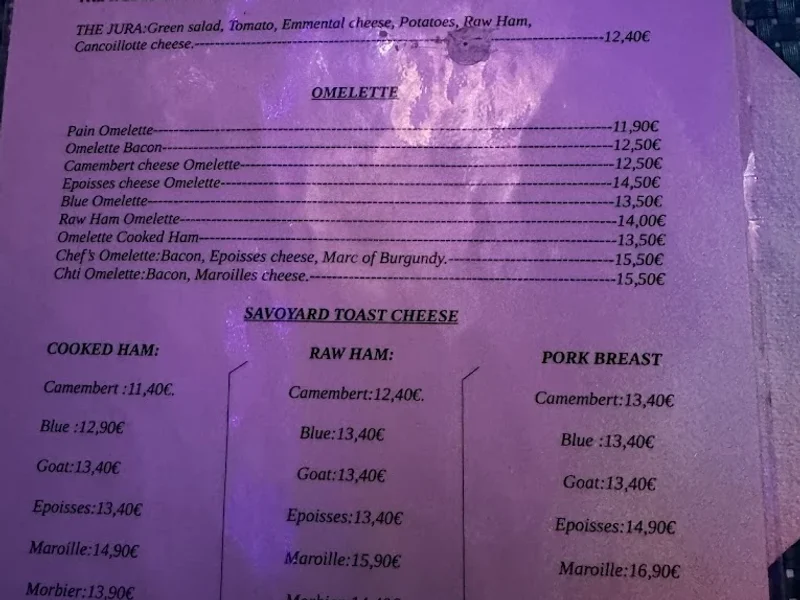 menu 0 of La Guinguette