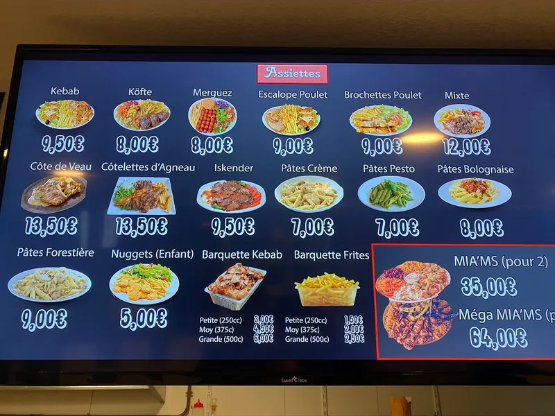 menu 1 of Le Mia'Ms