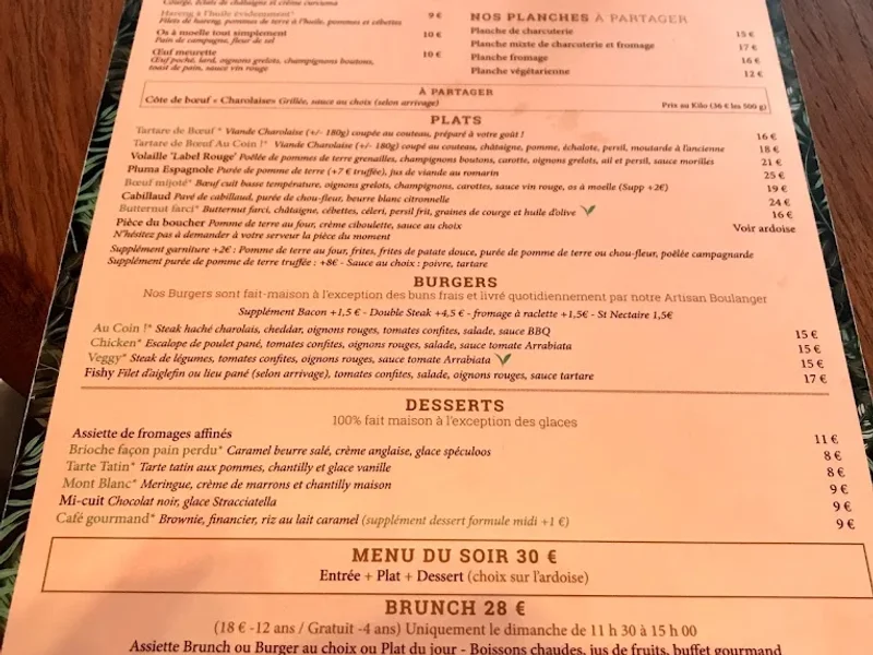 menu 0 of Au Coin ! Bistrot-Bar Chic Ermont