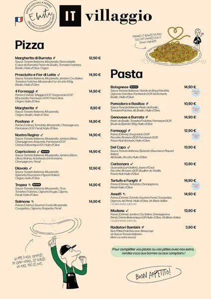 menu 2 of IT villaggio