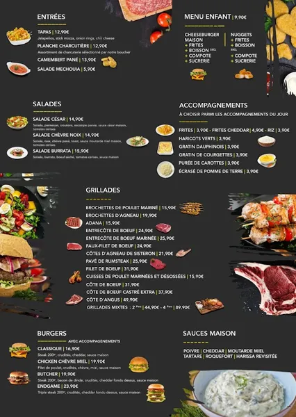 menu 2 of Butcher and Grill - Boucherie et Restaurant