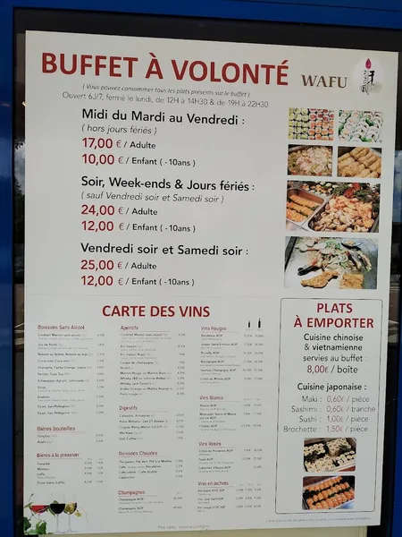 menu 1 of Wafu