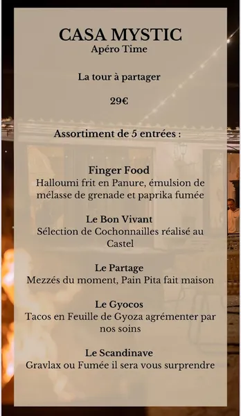 menu 0 of Castel de Fies | Festive Restaurant - Lounge Bar - Events