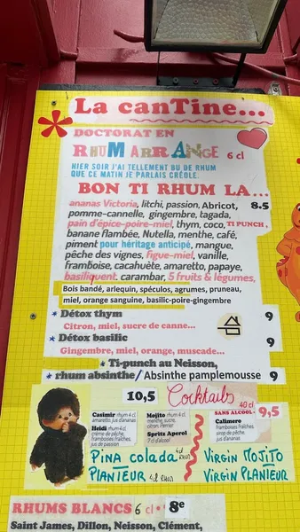 menu 0 of La Cantine