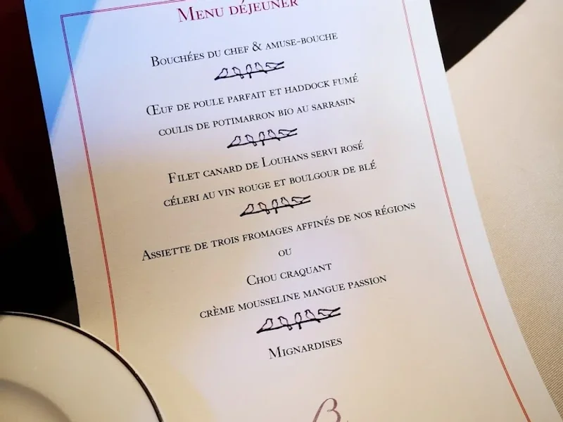 menu 0 of Loiseau des Vignes