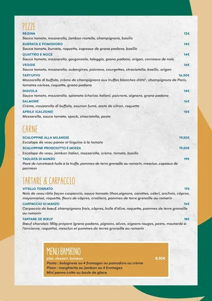menu 2 of Fuxia Brest Port de Commerce