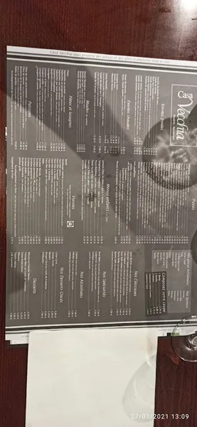 menu 0 of CASA VECCHIA