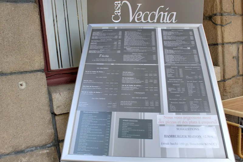 menu 1 of CASA VECCHIA