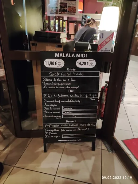 menu 1 of Le Malala