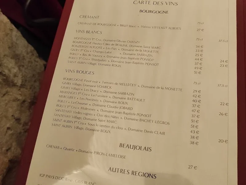 menu 0 of Le Grenier à Sel