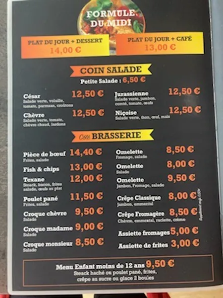 menu 0 of Café du marché | Bar & Restaurant Chagny