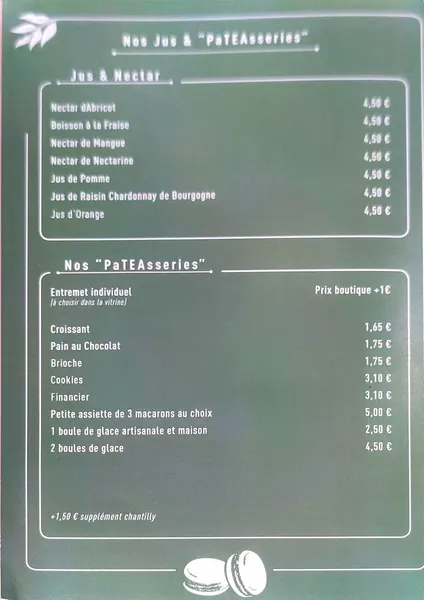 menu 1 of La PAteaSSERIE