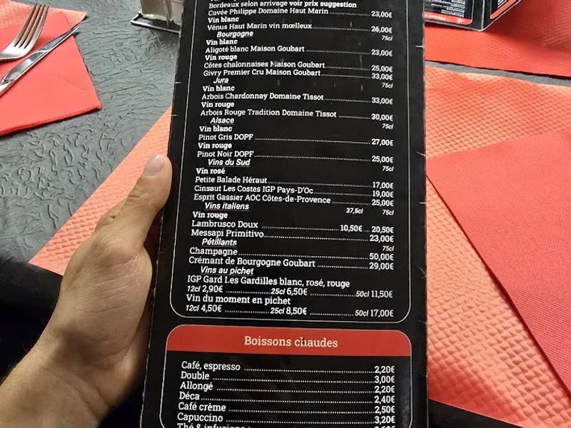 menu 0 of Le Marco Polo