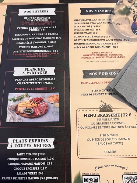 menu 1 of Restaurant Brasserie Du Marché
