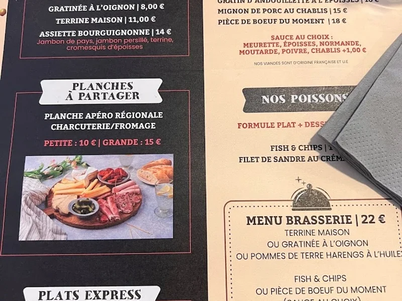 menu 1 of Restaurant Brasserie Du Marché