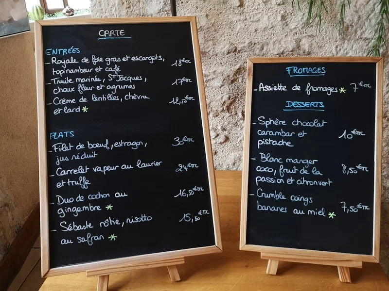 menu 0 of Restaurant La Mirabelle