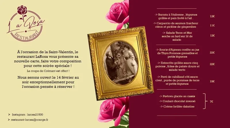 menu 0 of La Rosa