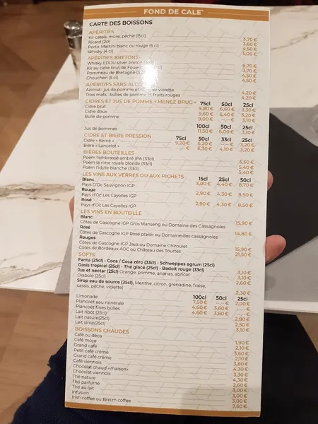 menu 0 of Latitude Crêpe