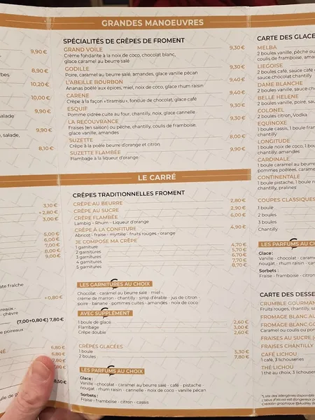 menu 1 of Latitude Crêpe