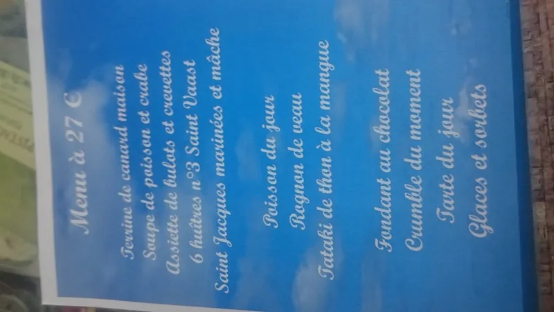 menu 1 of Café du port