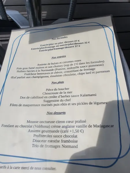 menu 1 of Le Cabestan