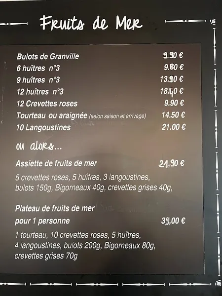menu 2 of La Table De Louis