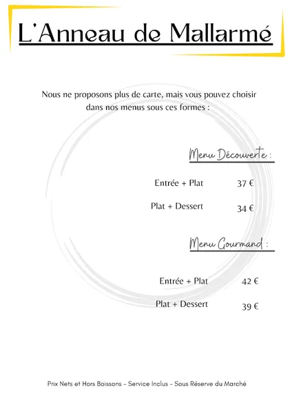 menu 2 of L'Anneau de Mallarmé