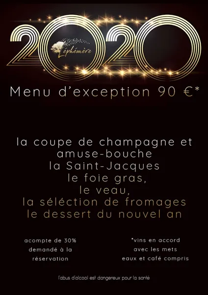 menu 1 of Restaurant L'Ephémère