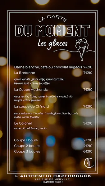 menu 0 of Brasserie Restaurant Authentic