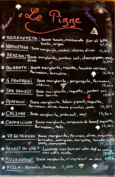 menu 2 of La Bella Donna