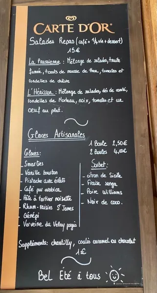 menu 1 of Auberge des 4 générations